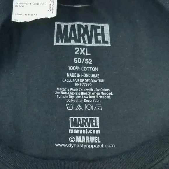 Marvel 2XL Young Men's Punisher Camo Skull Realtree Xtra Black Cotton Crew Teee - Picture 3 of 9